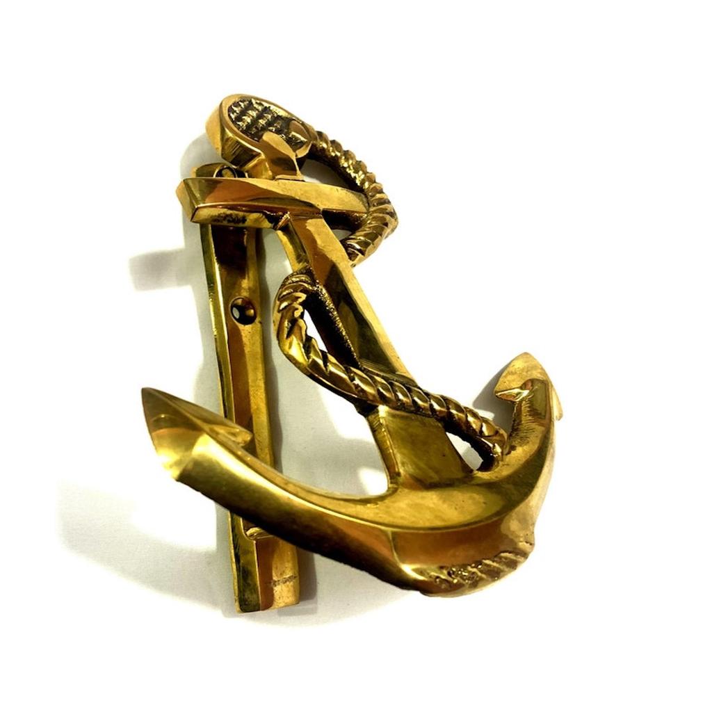 Brass Ship Anchor Door Knocker/Beach Style Door Knocker/Home & Office Door Accessories