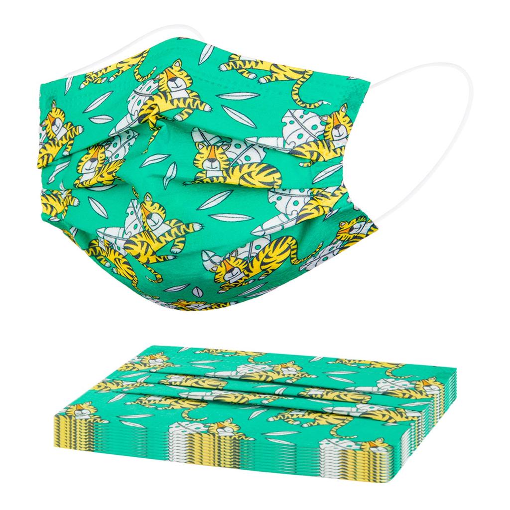 10PCS Children's Kids Disposable Face Mask Cute Print Facial 3Ply Masks