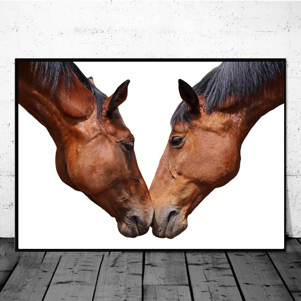 Horse Wall Art Posters Horse Running Canvas Art Print Painting Beautiful Horses Pictures for Modern Home Living Room Decoration