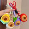 Portable Vegetable Capybara Pouch Cartoon Round Silicone Coin Purse Hanging Rope Storage Bag  Daily