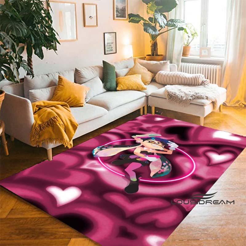 Cartoon Anti-Slip Mat for Kids, PC Gamer, 3D Gaming, Splatoon Rug, Home Carpet, Living Room, Bedroom, Sofa, Doormat, Area Decor1