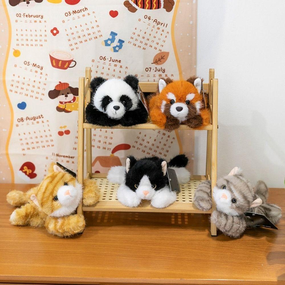 Stofftier Katze Plüschtier Waschbär Kuscheltier Kätzchen Puppe Geburtstagsgeschenk Panda Puppe Kinderspielzeug