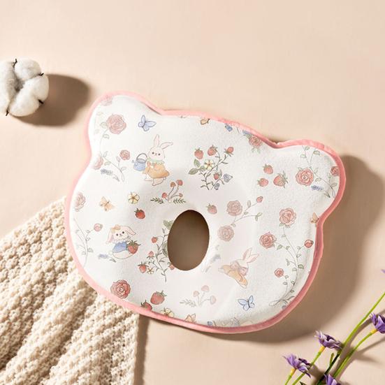 Baby Shaping Pillow Memory Foam Head Support for Strollers Cribs Breathable Infant Flat Head Pillow Cute Baby Gifts