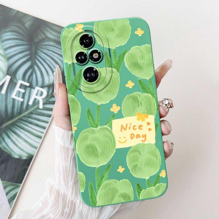 For Honor 200 Pro Case ELP-AN00 Phone Cover Popular Flower Avocado Soft Silicone Matte Fundas For Honor 200Pro Protective Bumper