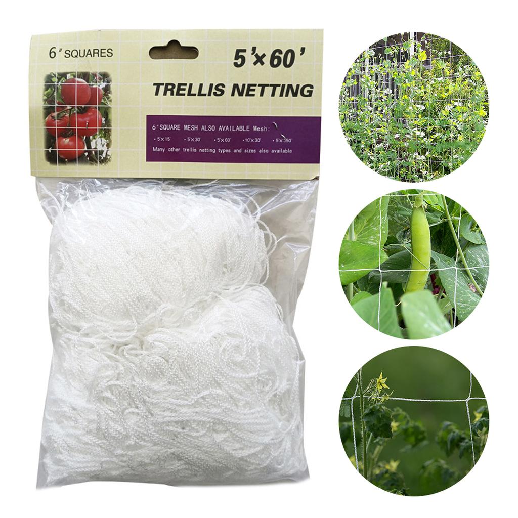 5*60ft Flora Trellis Netting ,Garden Flora Plant Support Stand For Floras Vegetables Fruits Flowers Climbing Net Gardening Tools