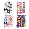 18 Pcs 3D Butterfly Wall Decor Self-Adhesive Butterfly Wall Stickers 3 Sizes Removable Room Mural Decals for DIY Crafts Bedroom Wedding Photo Prop