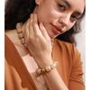Yhpup Acrylic Square Beads Chain Necklace Bracelet Bangle Stainless Steel Handmade Jewelry Waterproof Green Khaki Pink Amber