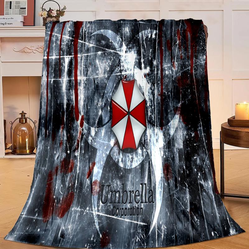 1PC Umbrella Symbol Flannel Blanket Gift, Suitable for Both Men And Women, Soft Ideal for Beds And Sofa, Birthday Or Christmas Gift