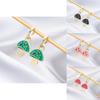 Elegant Alloy Geometric Asymmetrical Mushroom Earrings For Women In Fashionable Colors