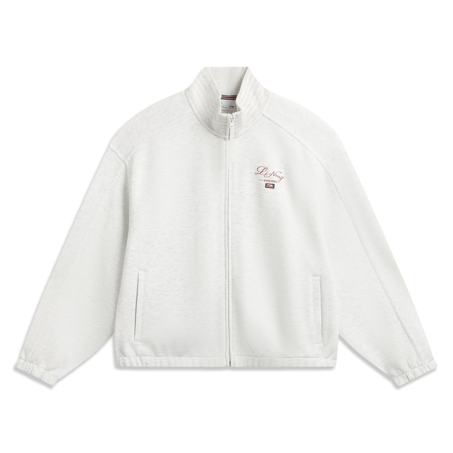 

Li-Ning Sports Lifestyle Series Letter Zipper Stand Collar Versatile Loose Sweatshirt Women sweatshirt AWDW278-1 XXL