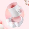 Porcelain Cute Style Cartoon Coffee Cup and Saucer Set for Home Use, Cat Paw Mug Set, Creative Couple Style Matching Cup Gift