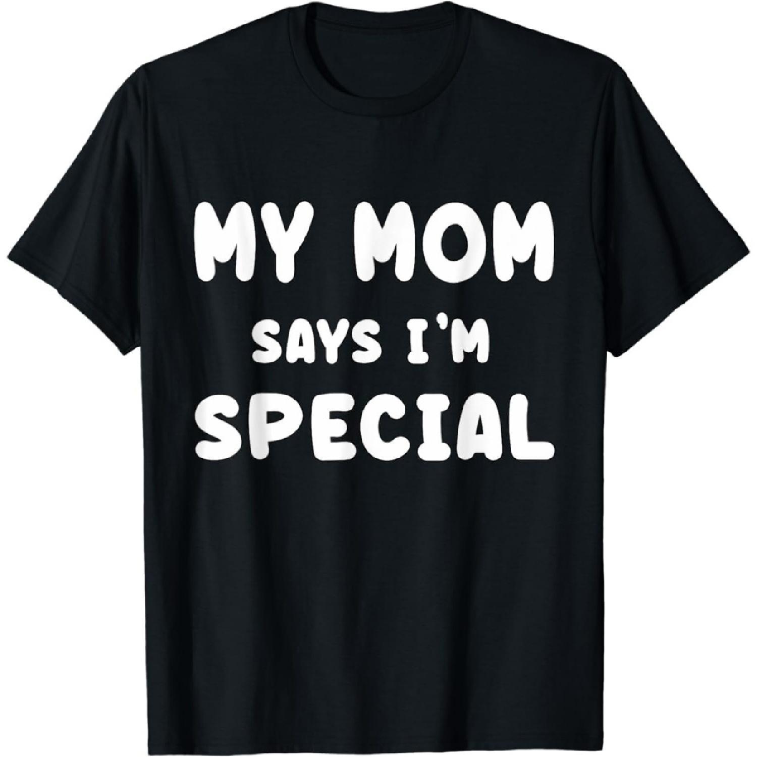 PiWine Funny My Mom Says Im Special, Funny Men Women T-Shirt Graphic Tees for Women Men Unisex XXXXXL разноцветный