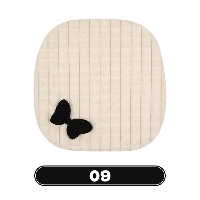 

Чехол на сидение автомобиля с бантом для женщин, зимний плюшевый теплый чехол для девочки, симпатичная подушка для автомобиля, подголовник с бантом, розовые аксессуары для интерьера