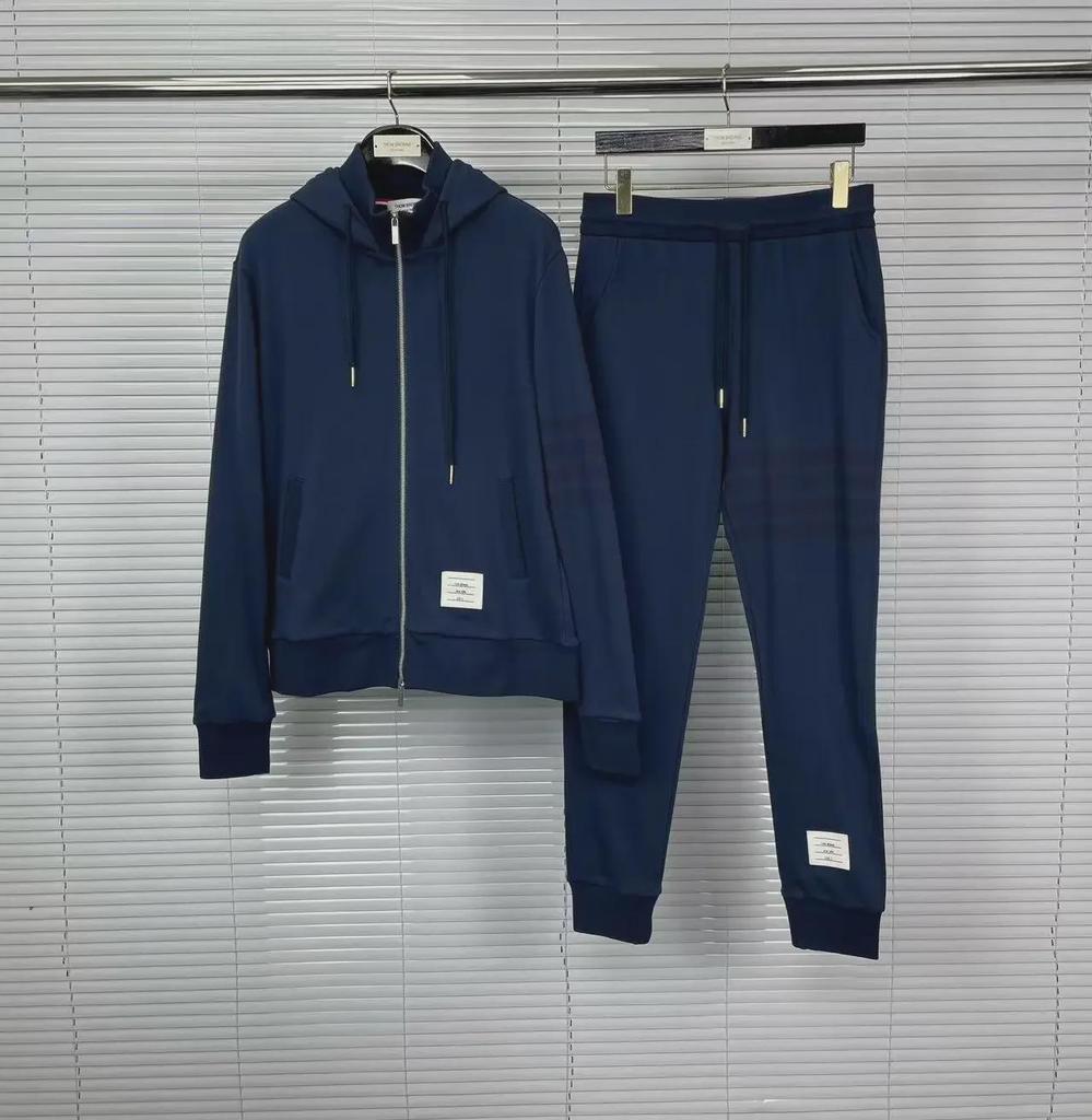 High-Quality Unisex TB Sweatshirt, Sweatpants, Zipper Hoodie, Detachable, Four Stripes