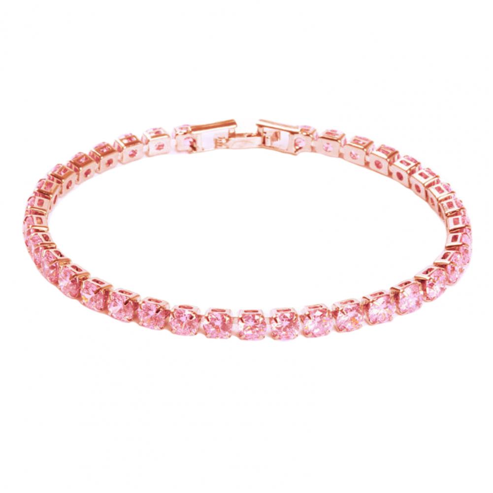Fashion Bracelet Rhinestone Delicate Exquisite Multicolor Sparkling Dress-up Ravishing Tennis Bracelet Women Wrist Jewelry
