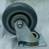 Medium-Duty Gray Rubber Swivel Caster Wheel - Silent & Elastic for Furniture and Carts
