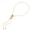 Women's Long Tassel Pendant Choker Retro Fishbone Adjustable Thin Link Necklace for Cocktail Party Jewelry