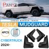 MudFlaps For Tesla Cybertruck  2024 Pickup Mudguards Mud Flaps Splash Guards Front Rear Wheels Fender Car Accessories 4Pcs