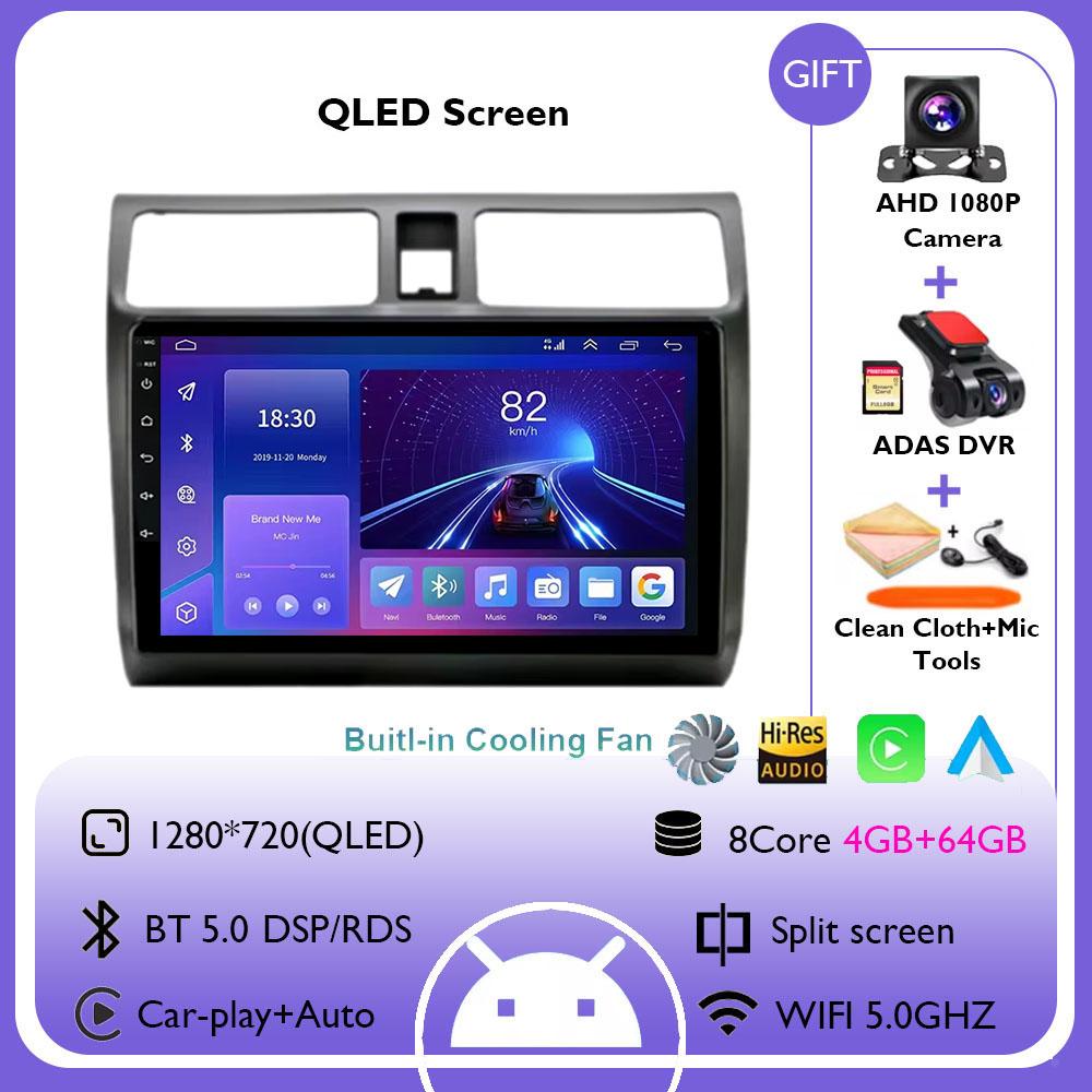 Android 14 Car Radio For Suzuki Swift 2003 - 2006 2007 2008 2009 2010 Multimedia Player Stereo Carplay AUTO Head Unit WIFI 4G BT