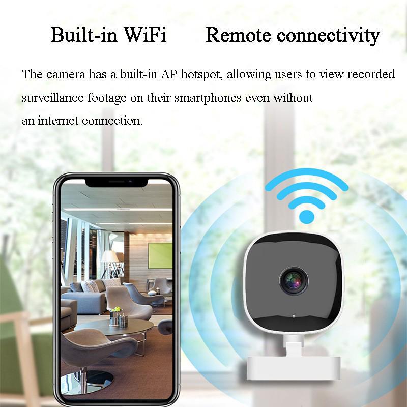 Wireless HD Wide-Angle Mobile Remote Indoor Surveillance Camera