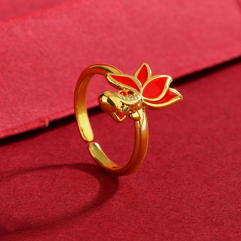 New Fashion Transport Koi Gold 925 Sterling Silver Personality Fish Creative Animal Opening Rings R029