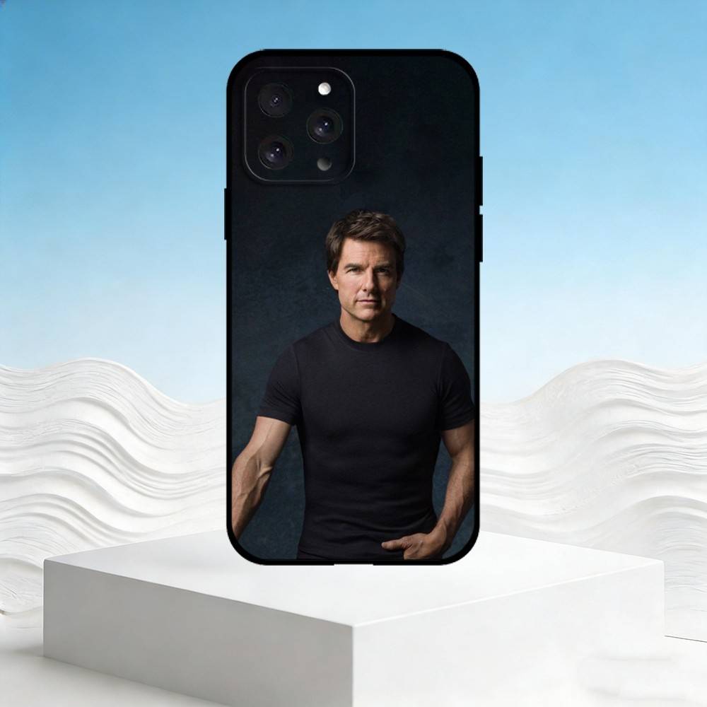 

T-Tom Cruise Phone Case For iPhone 17,16,15,14,13,12,11 Plus,Pro Max,SE4Soft Silicone Black Cover iPhone16pro