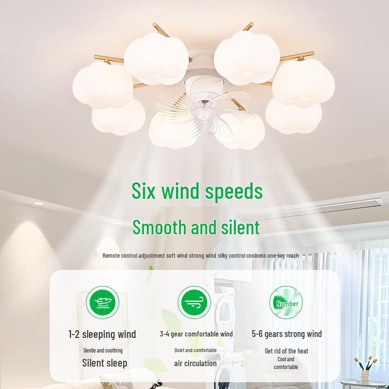 2025 Modern Minimalist Head-Shaking Fan Light for Living Room