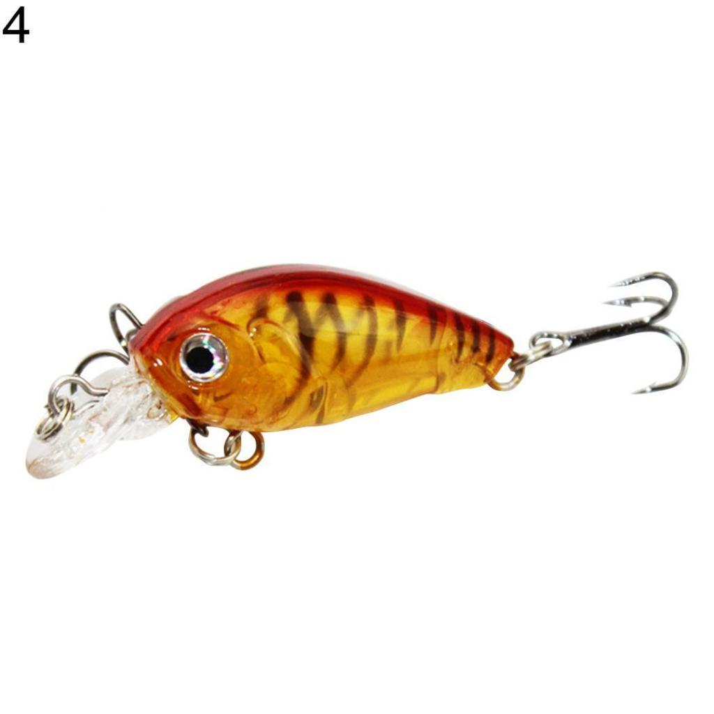 1 szt. 4,5 cm Realistyczne Crankbait Plastikowe twarde 3D Oczy Przynęta Przynęta wędkarska Hak wędkarski