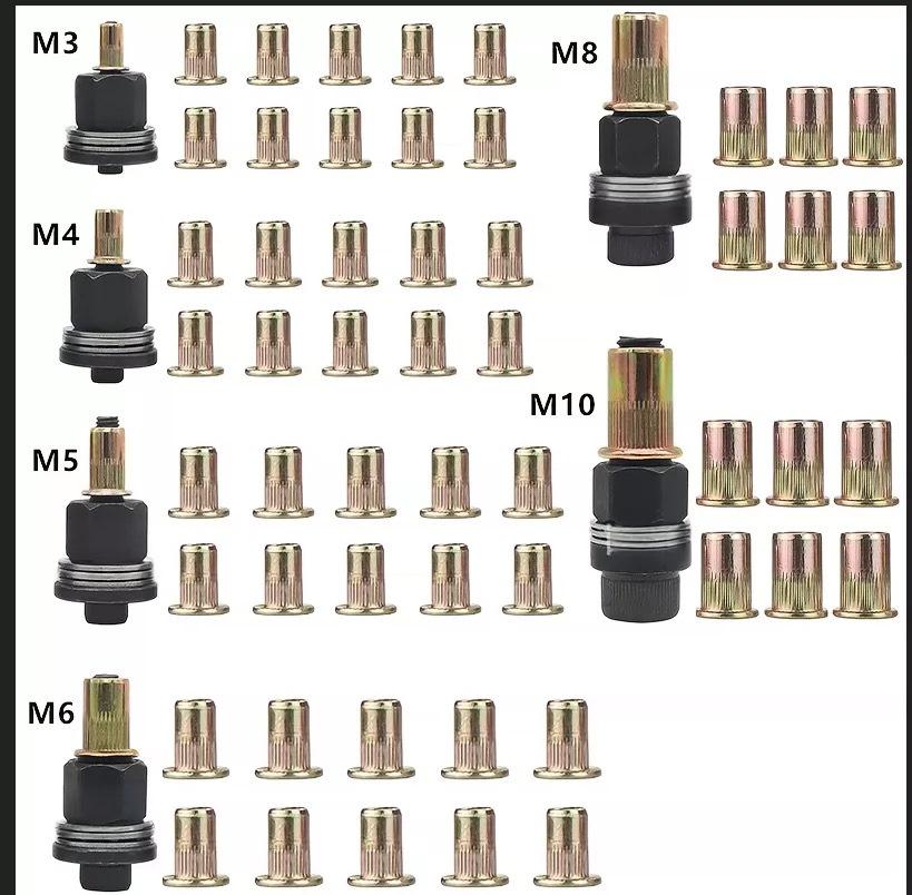 Manual Riveting Gun with M3-M12 Nut Head