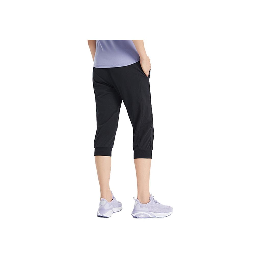 Li Ning Training Series Loose Fit Cropped Pants Women Bottoms Black AKQQ054-1