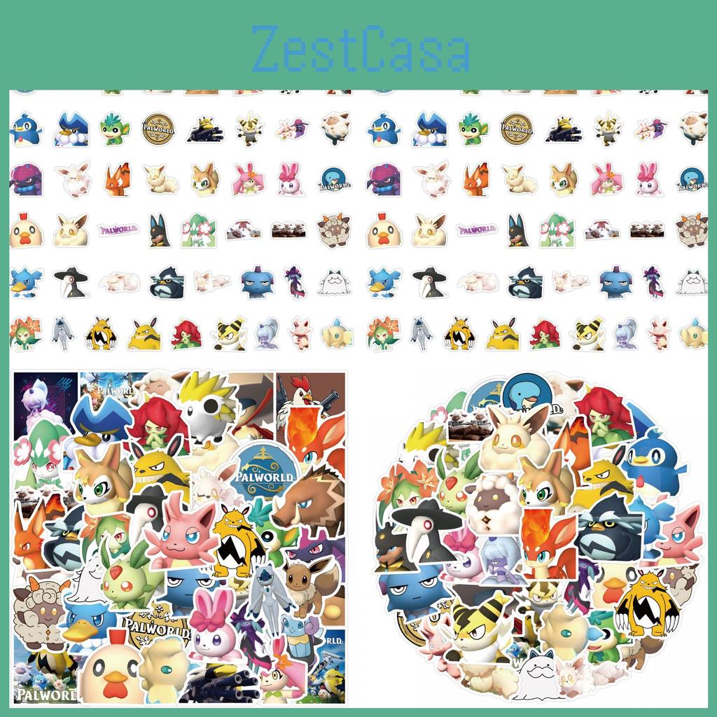 Palworld Cartoon Fantasy Creature Paru Game Stickers Cute Style Waterproof