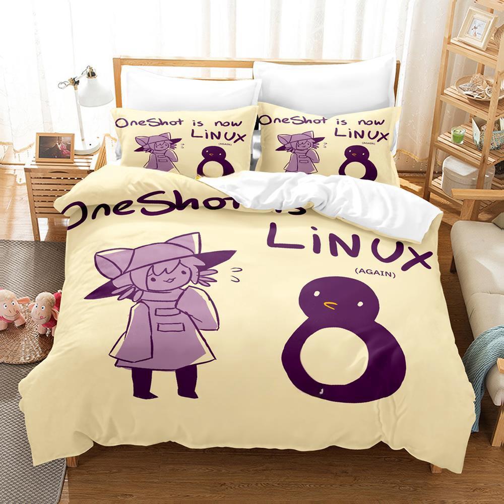 Nowa Gra OneShot Zestaw Pościeli Pojedynczy Bliźniak Pełny Queen King Size Zestaw do Łóżka Dorosły Dziecko Sypialnia Zestawy Poszewek na Kołdrę Zestaw Prześcieradeł 3D Anime