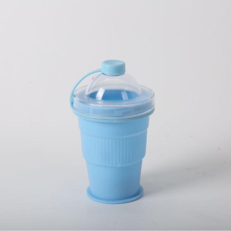 Foldable Silicone Ice Ball Maker Cup Ice Mold For Cocktails Large Sphere Easy Release Reusable Freezer Travel Mug