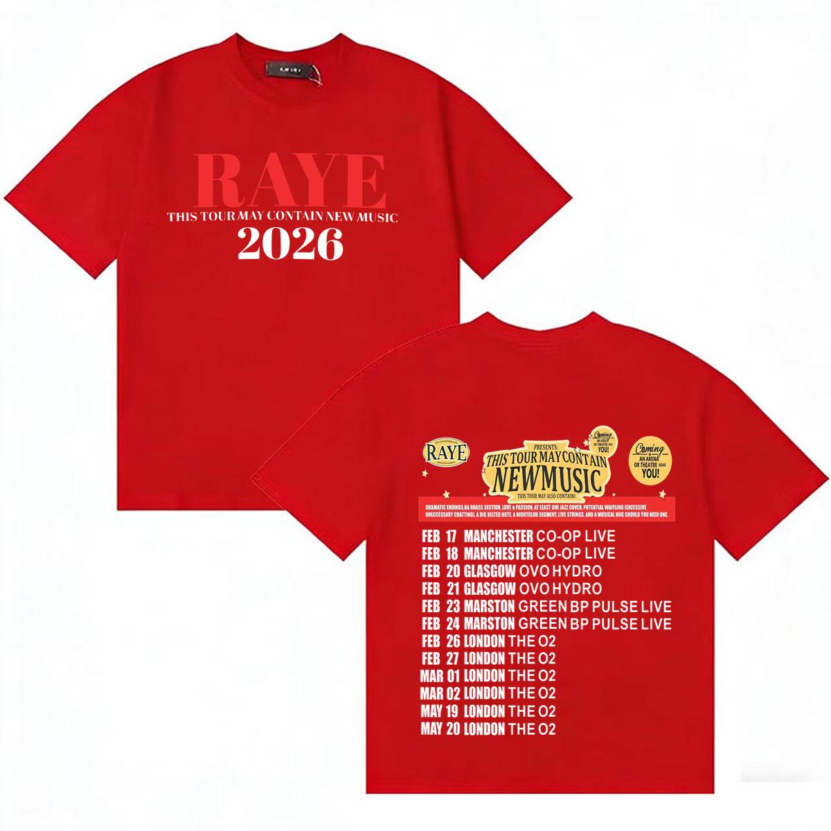 

New Album Loose T Shirts Raye Double Sided Print Women Unisex Pop Oversized Crewneck Summer Fans Casual Short Sleeve T Shirt Unisex S