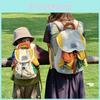Letter Pattern Outdoor Leisure Parent Child Backpack With Nylon Material For School Use