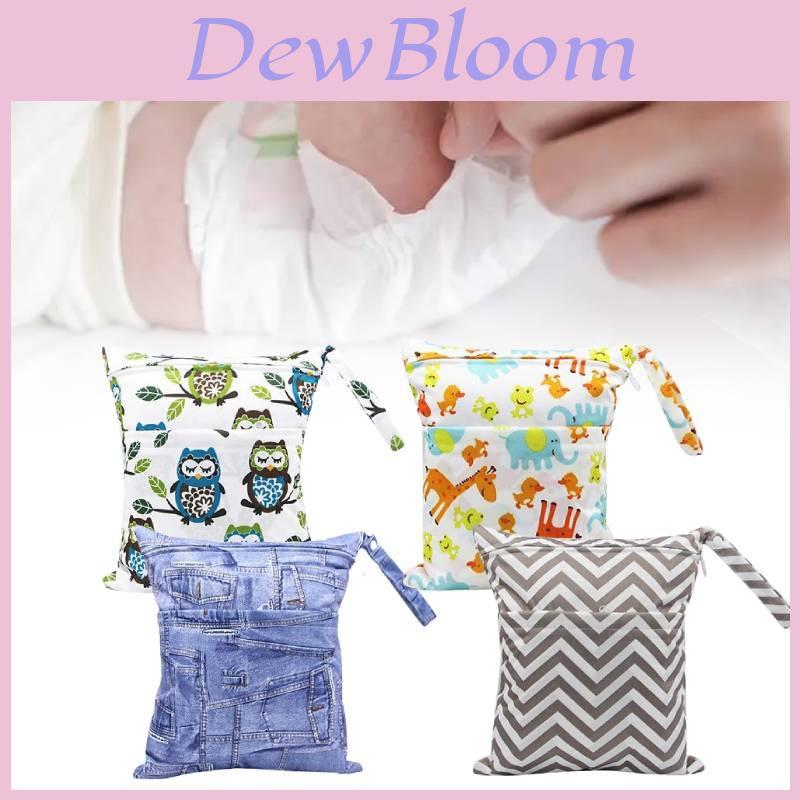 Asenappy Waterproof Baby Diaper Bag With Double Zipper Digital Print 30x36cm