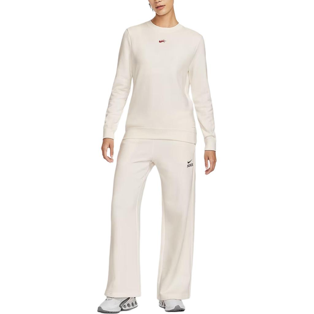 Nike Sweatshirts Women's Ecru Crew Neck Moderate Regular IQ3827-133