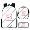 Cute Donut Kids Backpack Set Elementary Students Oxford Fabric School Bag With Crossbody Pouch Pencil Case Lightweight