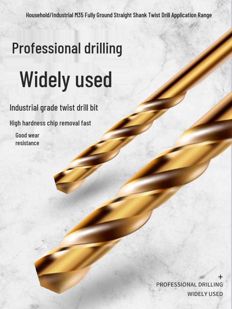 Stainless Steel Twist Drill Bit Set for Super Hard Steel (Sizes 3.1–4.0)