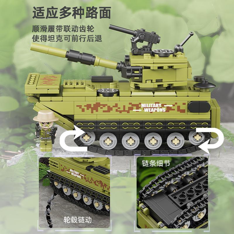 DECOOL Military Series Tank Fighter Building Blocks Airplane Missile Vehicle Weapon Model Bricks Toys For Children Boys Gifts