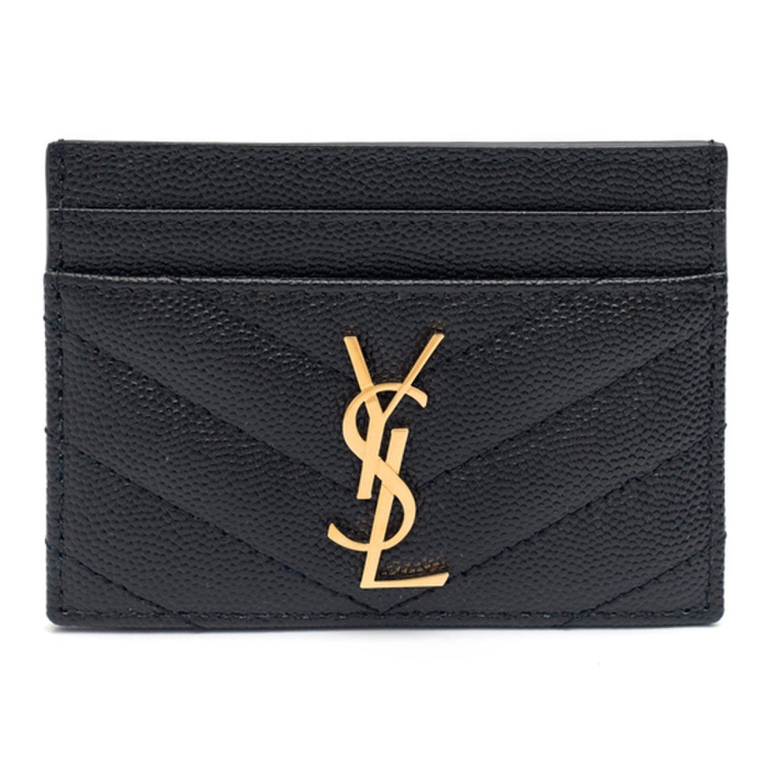 [Saint Laurent] Monogrammas stepēta kartīšu maciņš