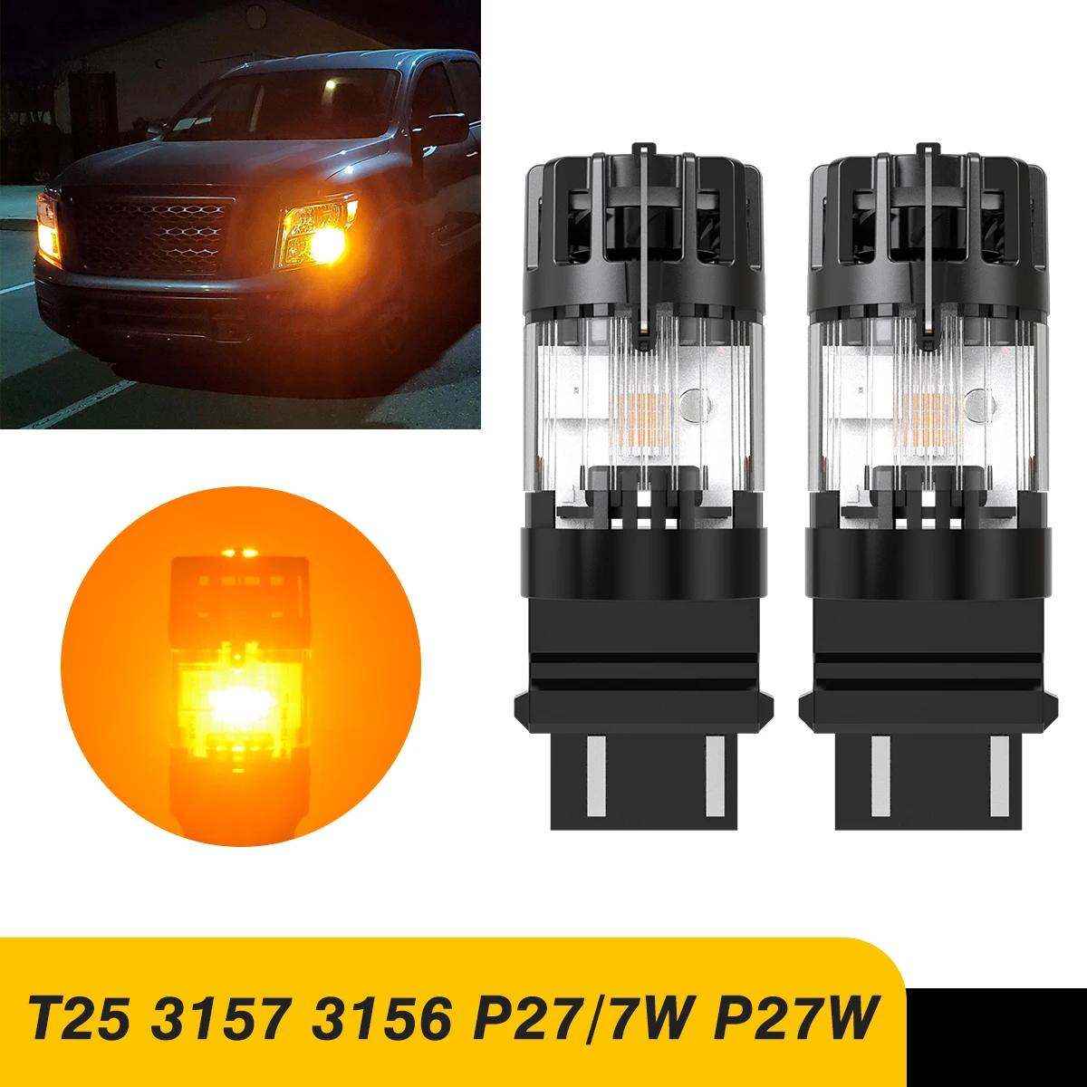 2pcs T25 3157 Canbus Led Car Lights P27W P27/7W Auto Car Light SMD 1860 Chips Brake Stop For Cars For Skoda Yeti Superb 3157 P27/7W T25