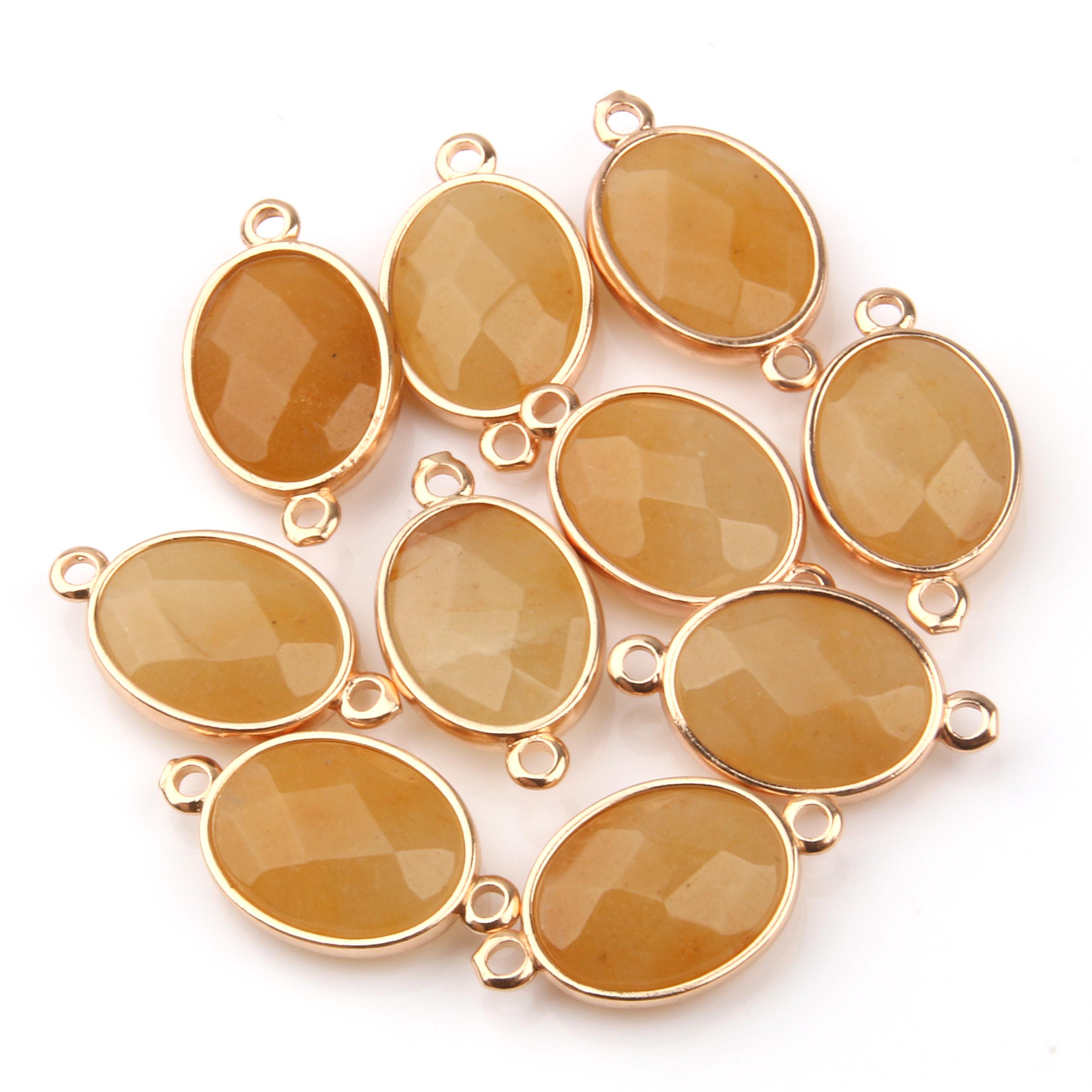 

2 шт., граненый разъем из натурального камня, аметисты/агаты/розовый кварц, разъем для ожерелья, браслета «сделай сам», аксессуар 2pcs