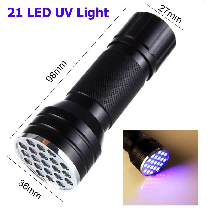 Ultrafialové 100LED 51LED 21LED 12LED 9LED UV světlo 395nm LED UV vodotěsná svítilna Svítilna Světlo pro bezpečnostní detekci