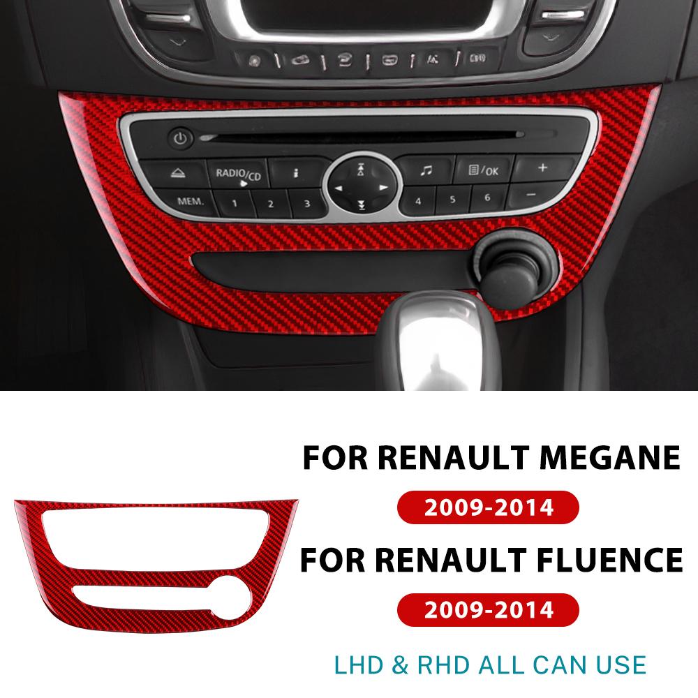 Für Renault Fluence Megane RS 2009 2010 2011 2012 2013 2014 2015 Echte Weiche Kohlefaser Aufkleber LHD RHD Mittelschalter Innenraum