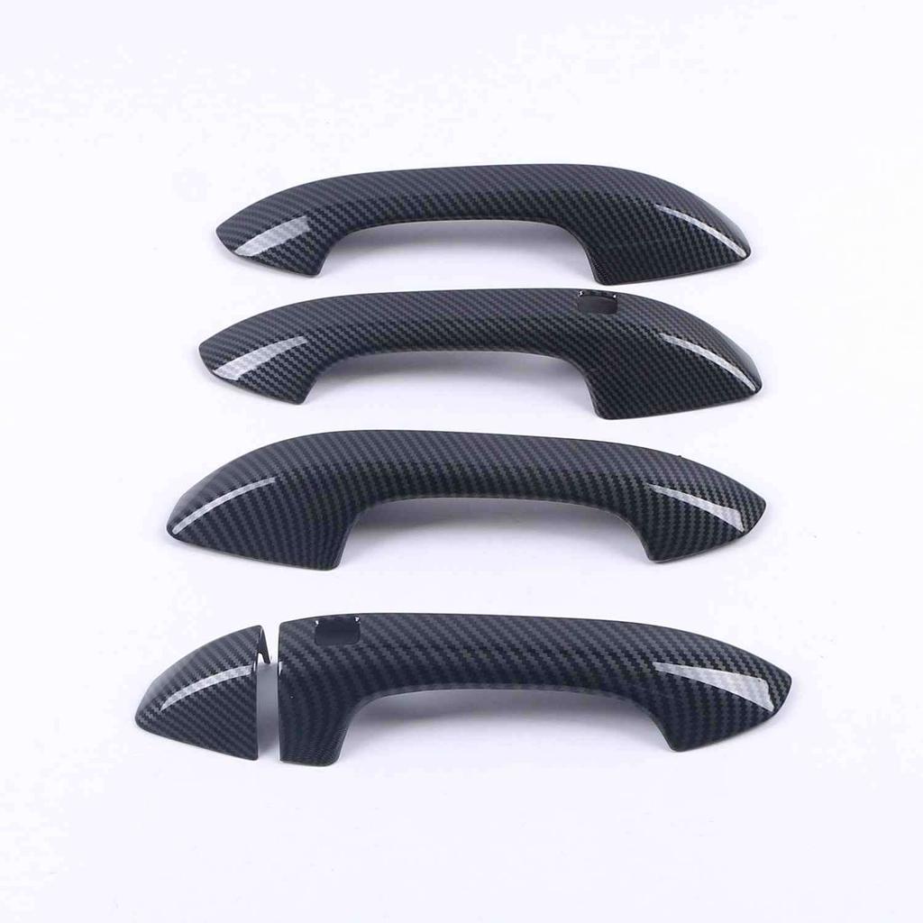 For Kia Optima K5 LHD     ABS Chrome Carbon Fiber Black Door Handle Cover Trims Sticker Car Styling Accessories