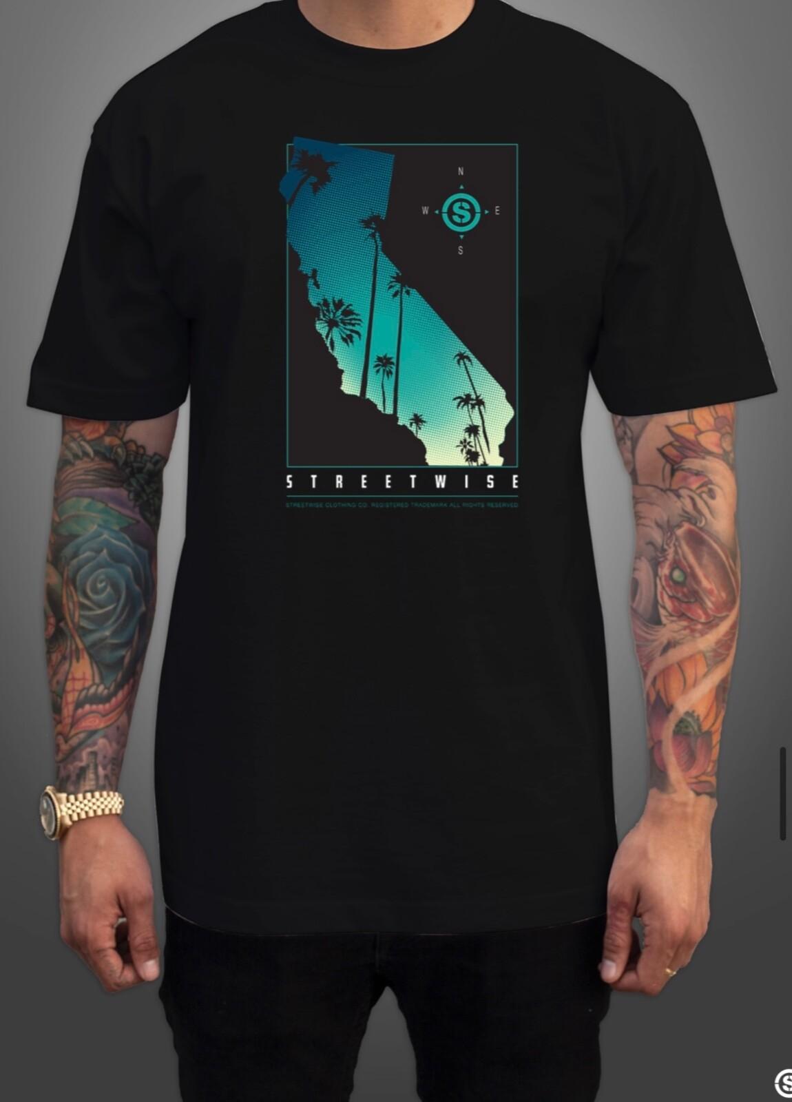 Streetwise Cali Palms Graphic T-Shirt Black S