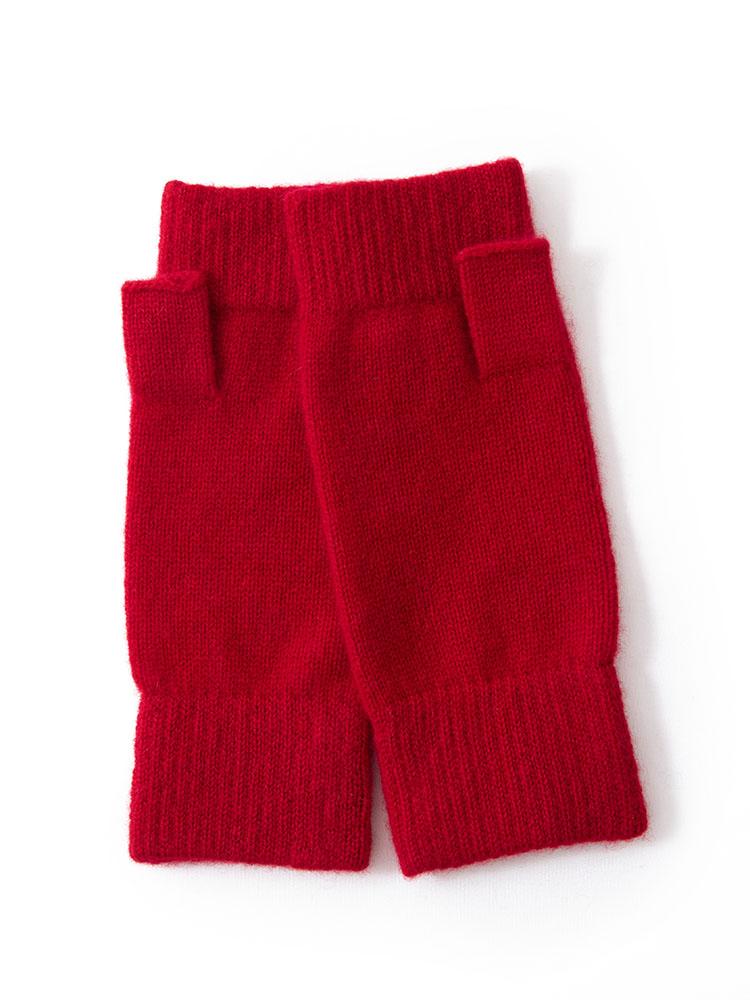 Women 100% Baby Cashmere Thick Density Mitts Knitted Fingerless Winter Thermal Gloves Semi Finger Drive Mittens Arm Warmers