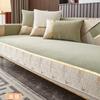 Chenille Sofa Cover Ginkgo Leaf Splicing Sofa Cover Living Room Solid Color Non Slip Sofa Cover Four Seasons Universal Couch Mat