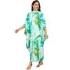 Middle East Fashion Batwing Sleeve Long Dress - Muslim Clothing with European & American Print